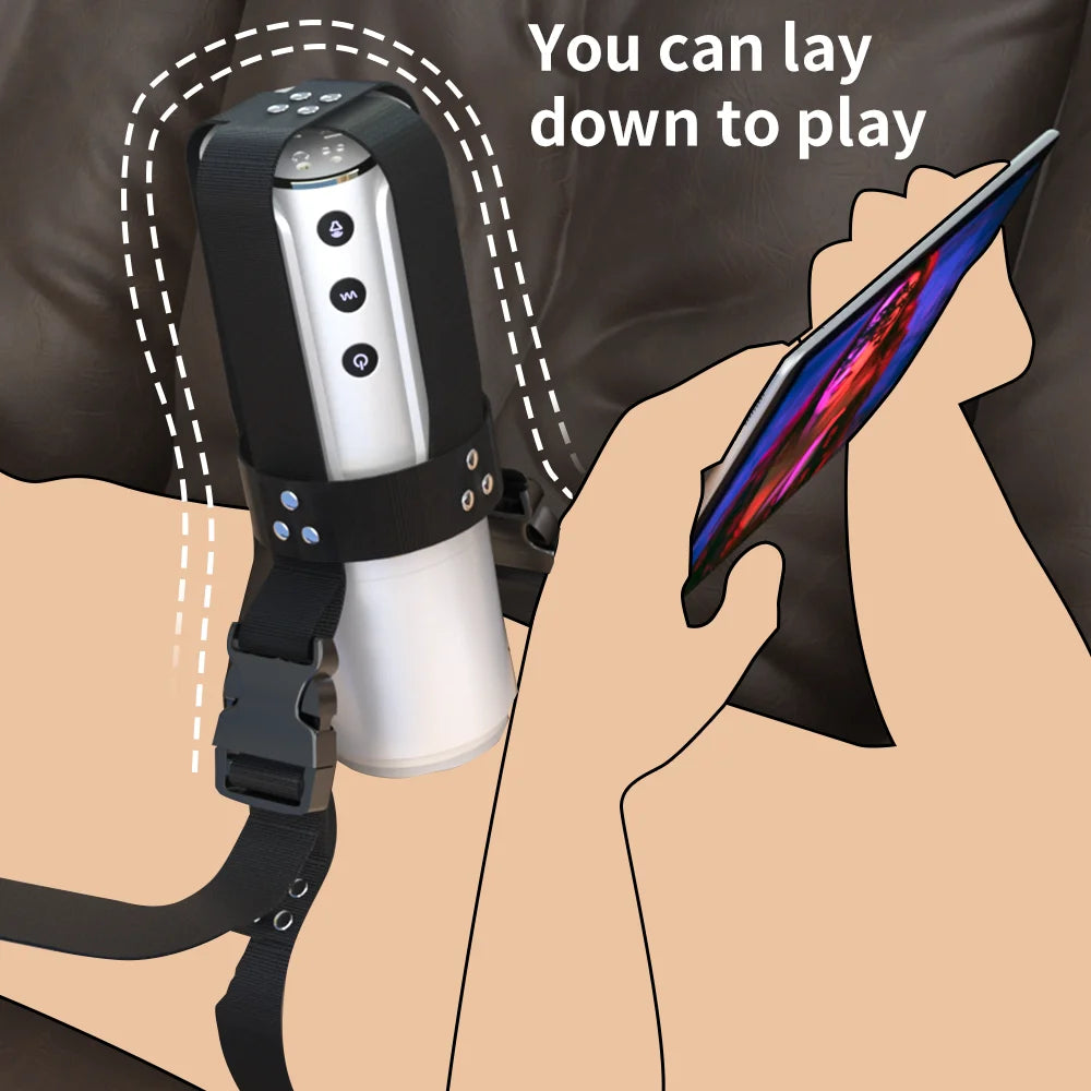 "PleasureMax" – Masturbateur Automatique Telescopique avec Rotation et Simulation de Sexe Oral