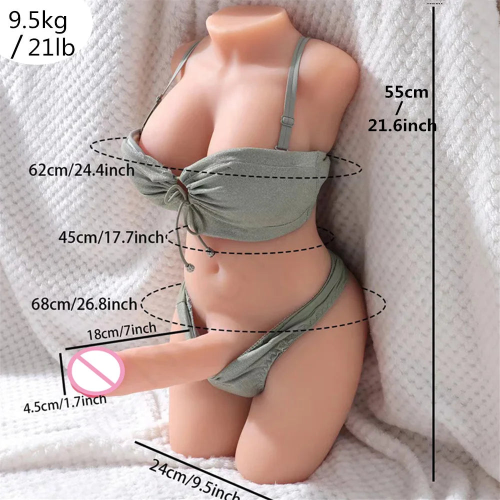 "Titan – Torse Shemale Real Doll XXL avec Dildo"