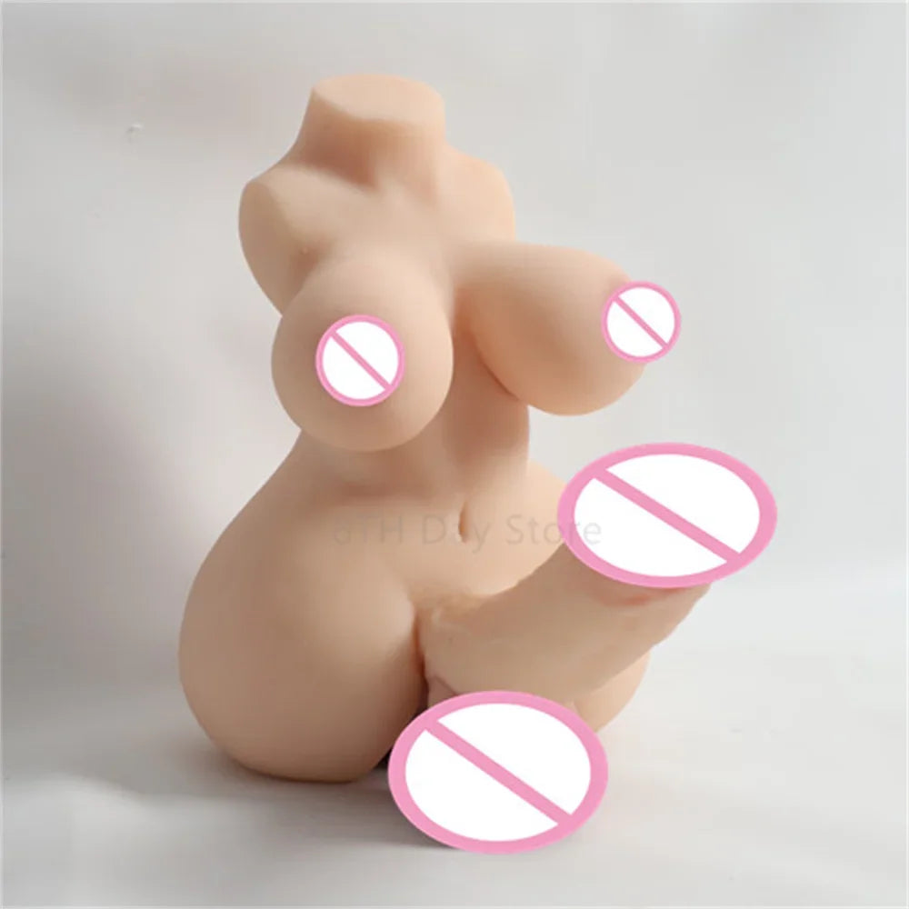 "TransFusion Duo" – Torse Masturbateur 2-en-1 avec Vagin Dildo Réaliste