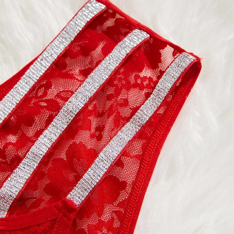 "Floral Whisper" – Culotte Sexy en Dentelle Transparente