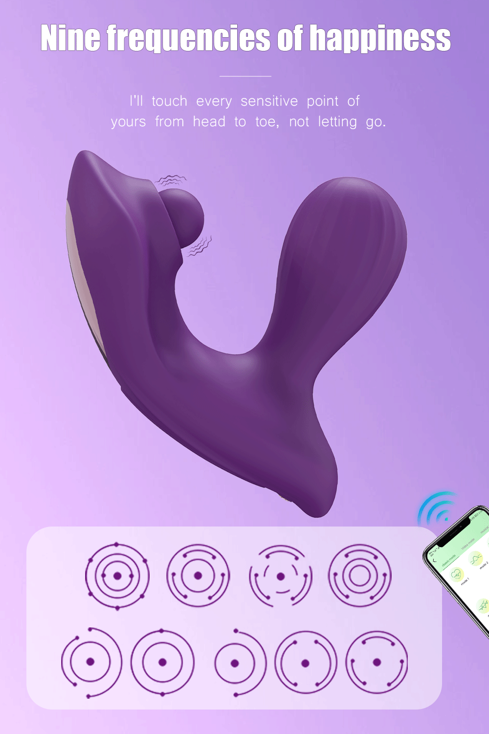 "WigglePulse" – Vibrateur Bluetooth avec Tête Mouvante et Stimulation du G-Spot