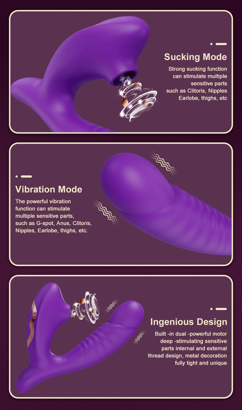 "Suck & Vibe" – Vibrateur Sucette avec Stimulation Clitoridienne et G-Spot