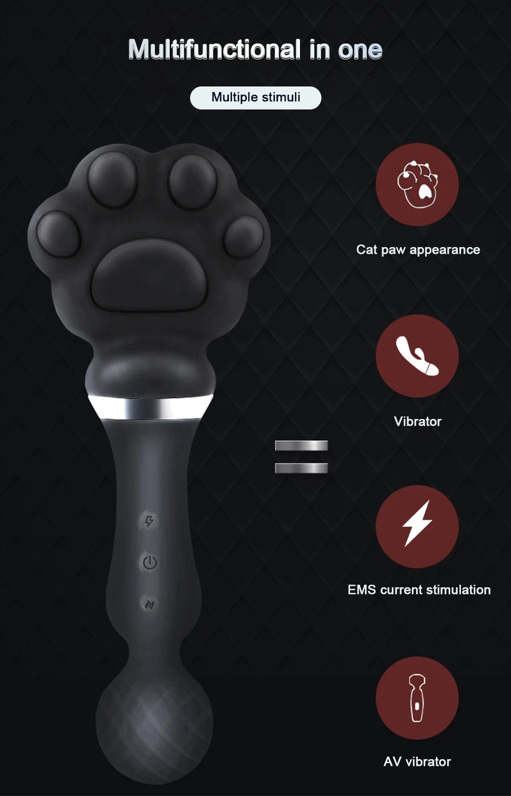 "ShockWave Wand" – Vibromasseur AV & Électrostimulation