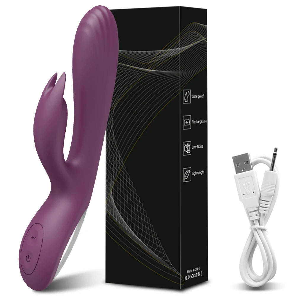 "Rabbit Bliss" – Vibrateur G-Spot et Clitoris à Double Moteur