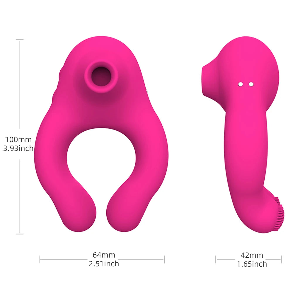 "VibraLock" – Anneau Pénien Vibrant & Stimulateur Sucking