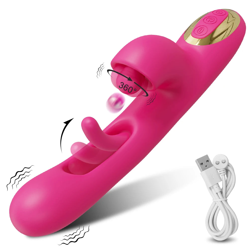 "Tap & Vibe" – Vibrateur G-Spot avec Fonction Tapping et Stimulation du Clitoris