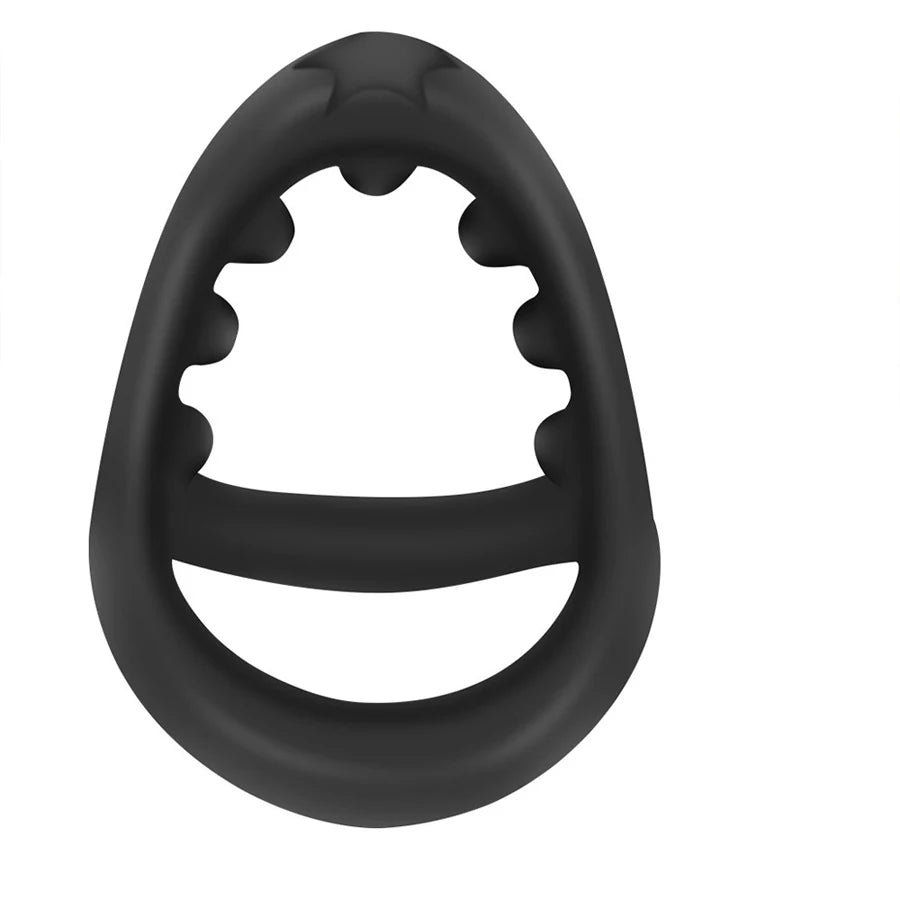 "Tri-Ring" – Anneau Pénien Triangulaire avec Billes de Massage