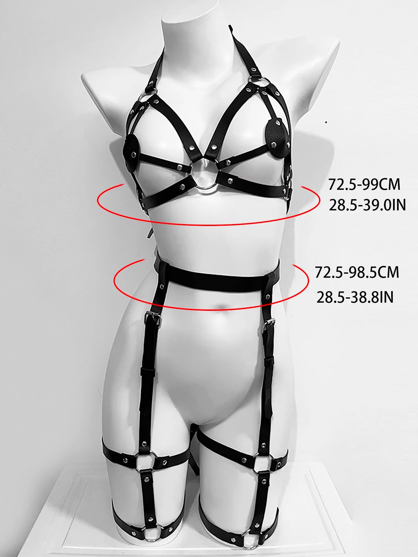 Harnais Sexy avec Jarretières – Lingerie Bondage & Gothique