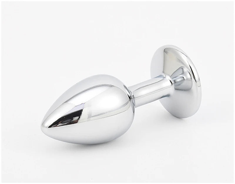 "CrystalSteel" – Plug Anal en Acier Inoxydable avec Base en Cristal