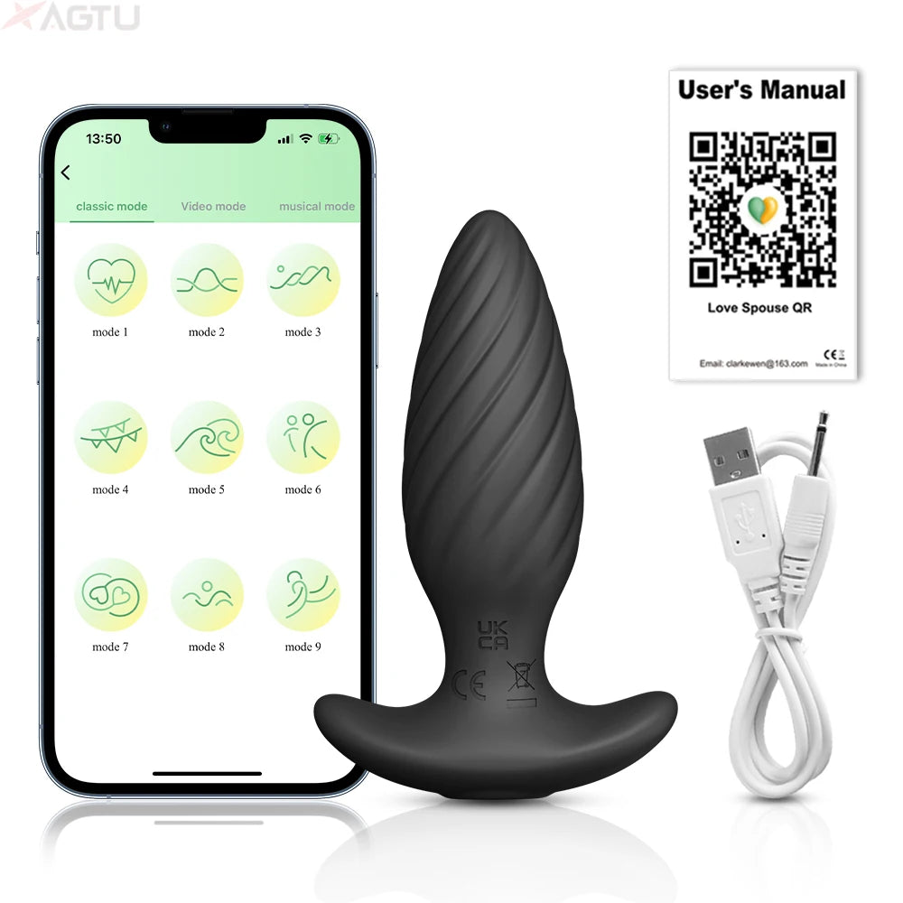 "ProstaVibe" – Plug Anal avec Contrôle APP Bluetooth pour Hommes et Femmes