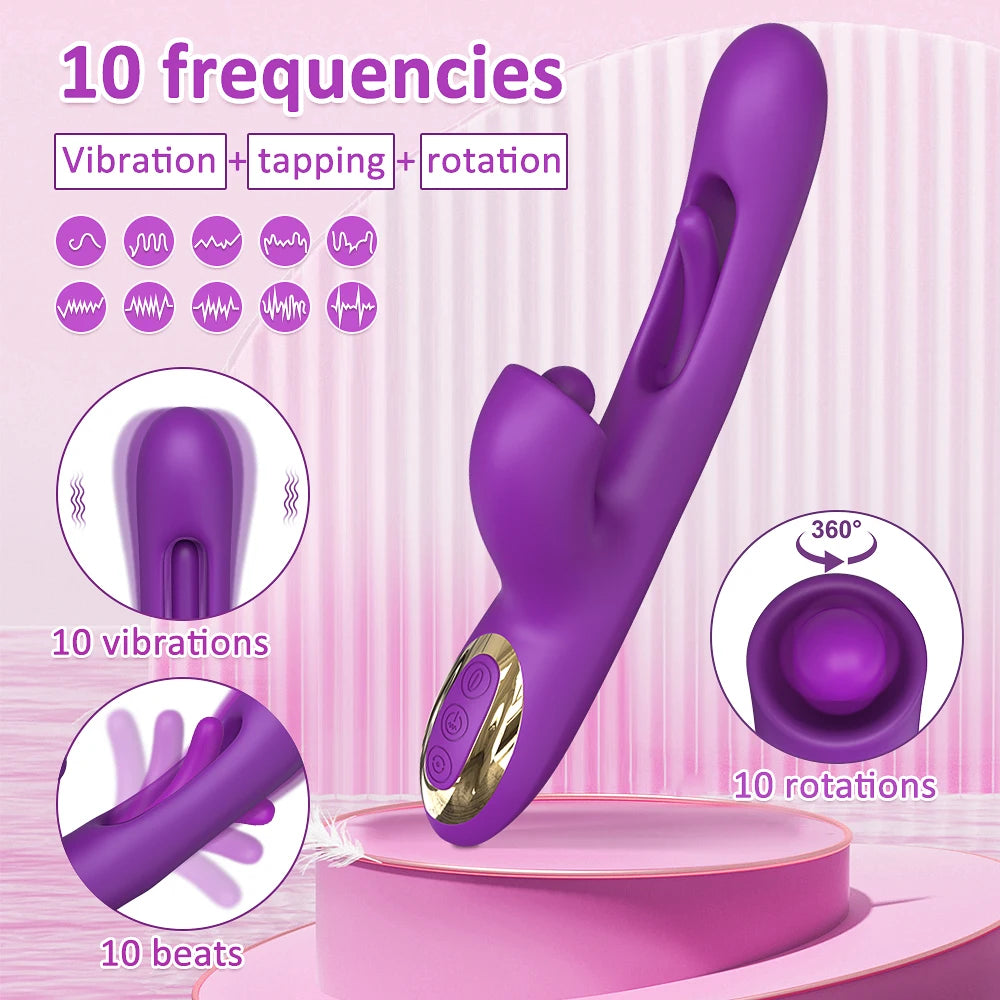 "Tap & Vibe" – Vibrateur G-Spot avec Fonction Tapping et Stimulation du Clitoris