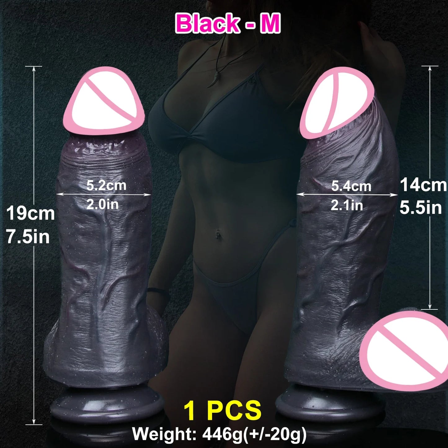 "DeepFeel DualSkin Dildo" – Gode Réaliste Épais à Ventouse