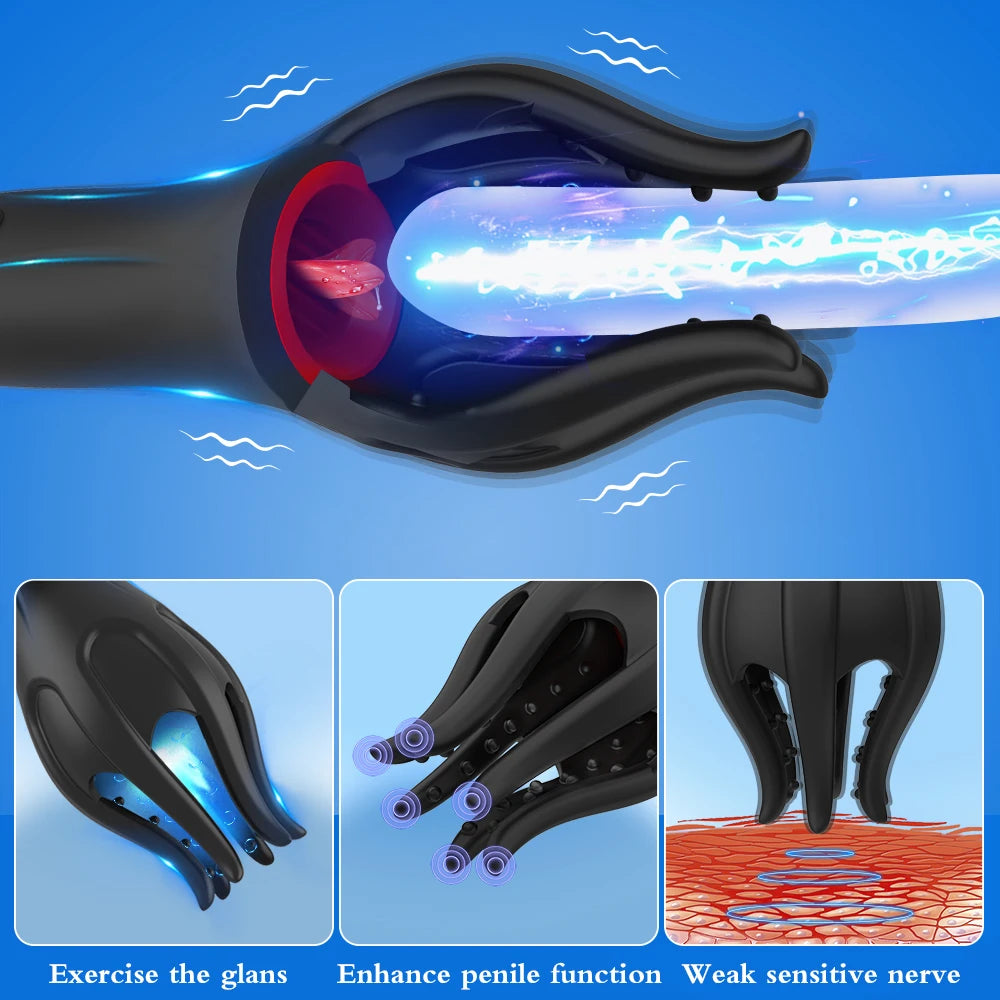 "LickMaster One" – Masturbateur Vibrant à Langue pour Stimulation du Gland