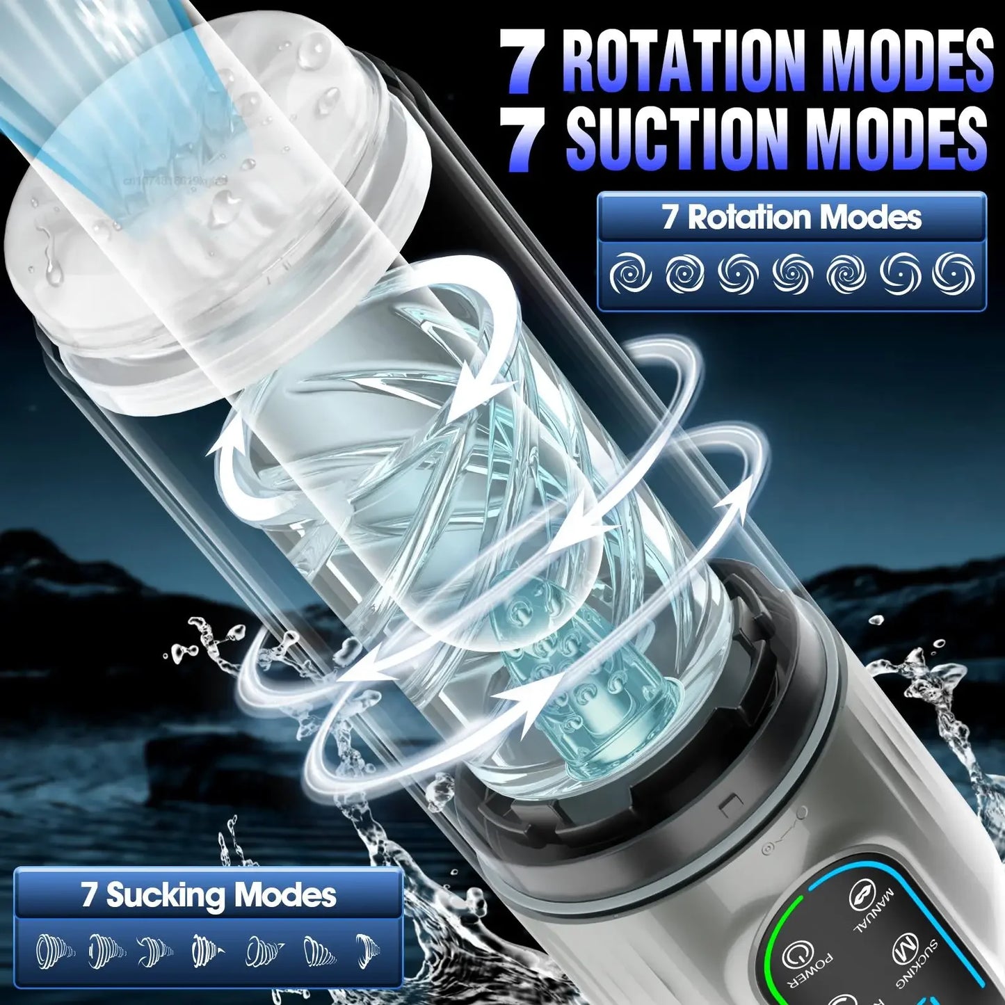 "PleasureX Pro" – Masturbateur Automatique avec Succion, Vibration et Chauffage