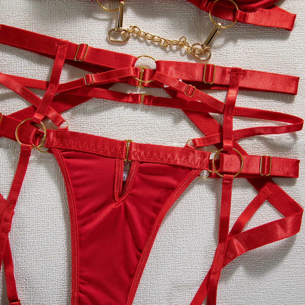 Eclipse Métallique – Ensemble Lingerie 5 Pièces