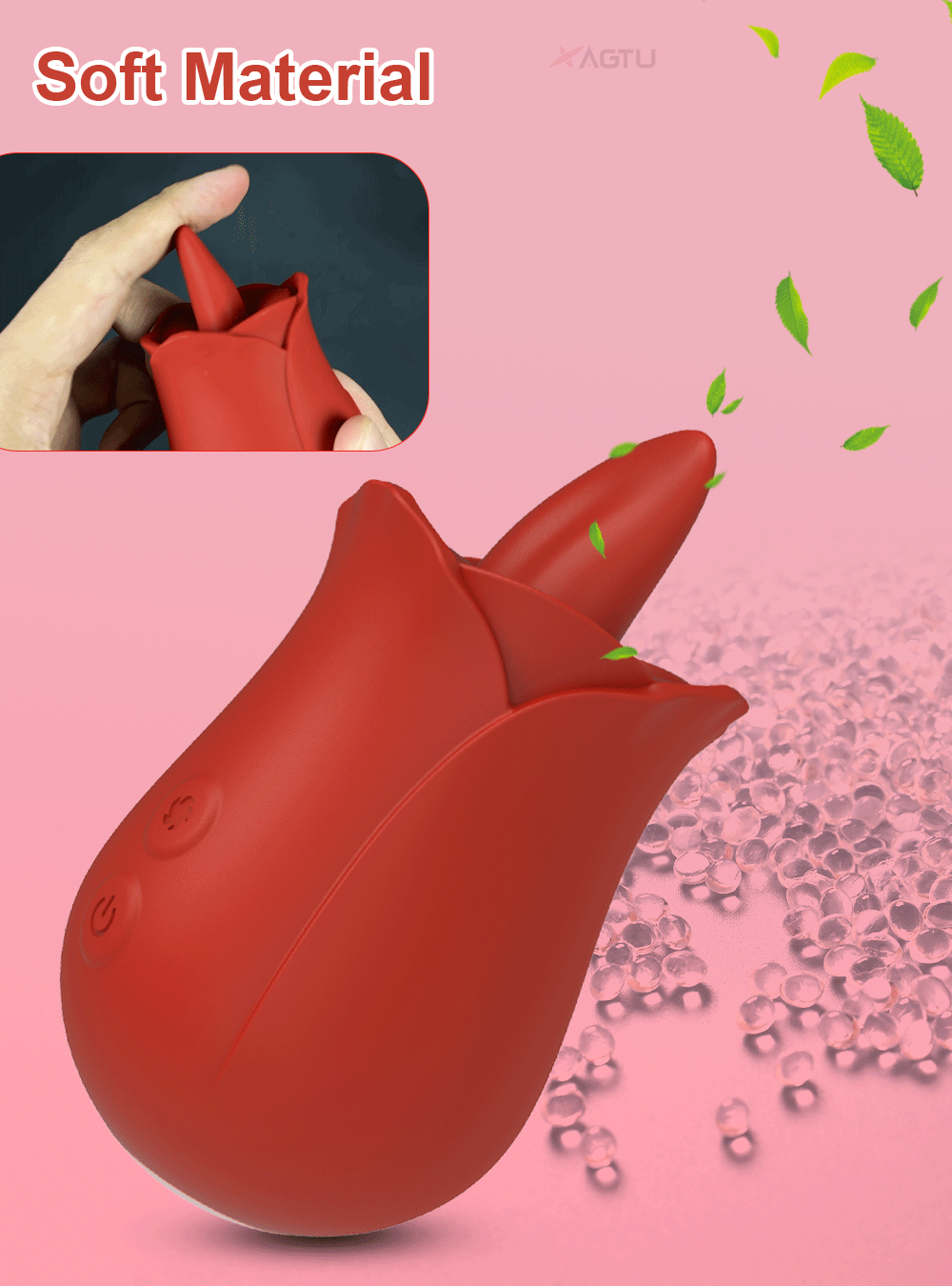 "RoseLick" – Vibrateur Licking Tongue pour Stimulation du Clitoris et des Mamelons