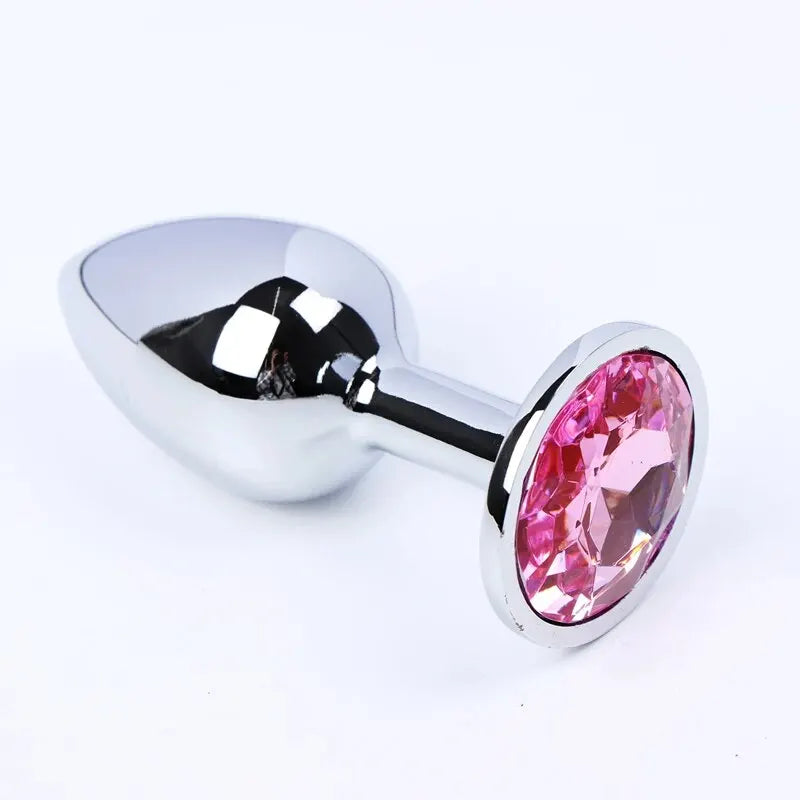 "CrystalSteel" – Plug Anal en Acier Inoxydable avec Base en Cristal