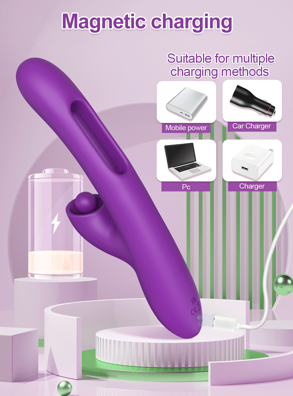 "Tap & Vibe" – Vibrateur G-Spot avec Fonction Tapping et Stimulation du Clitoris