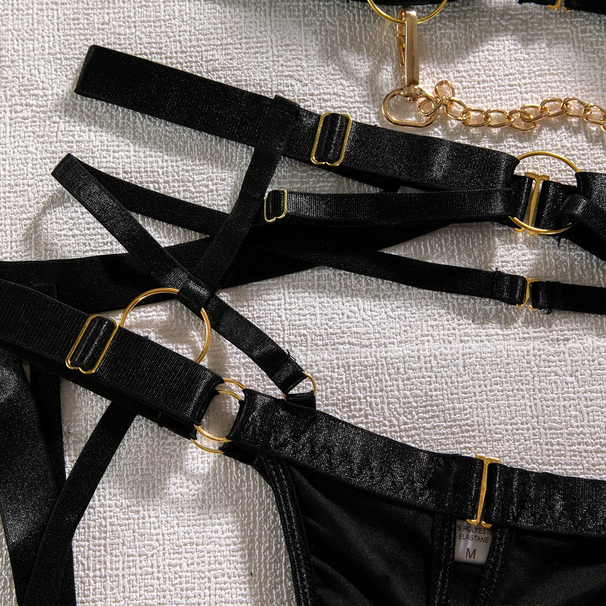 Eclipse Métallique – Ensemble Lingerie 5 Pièces