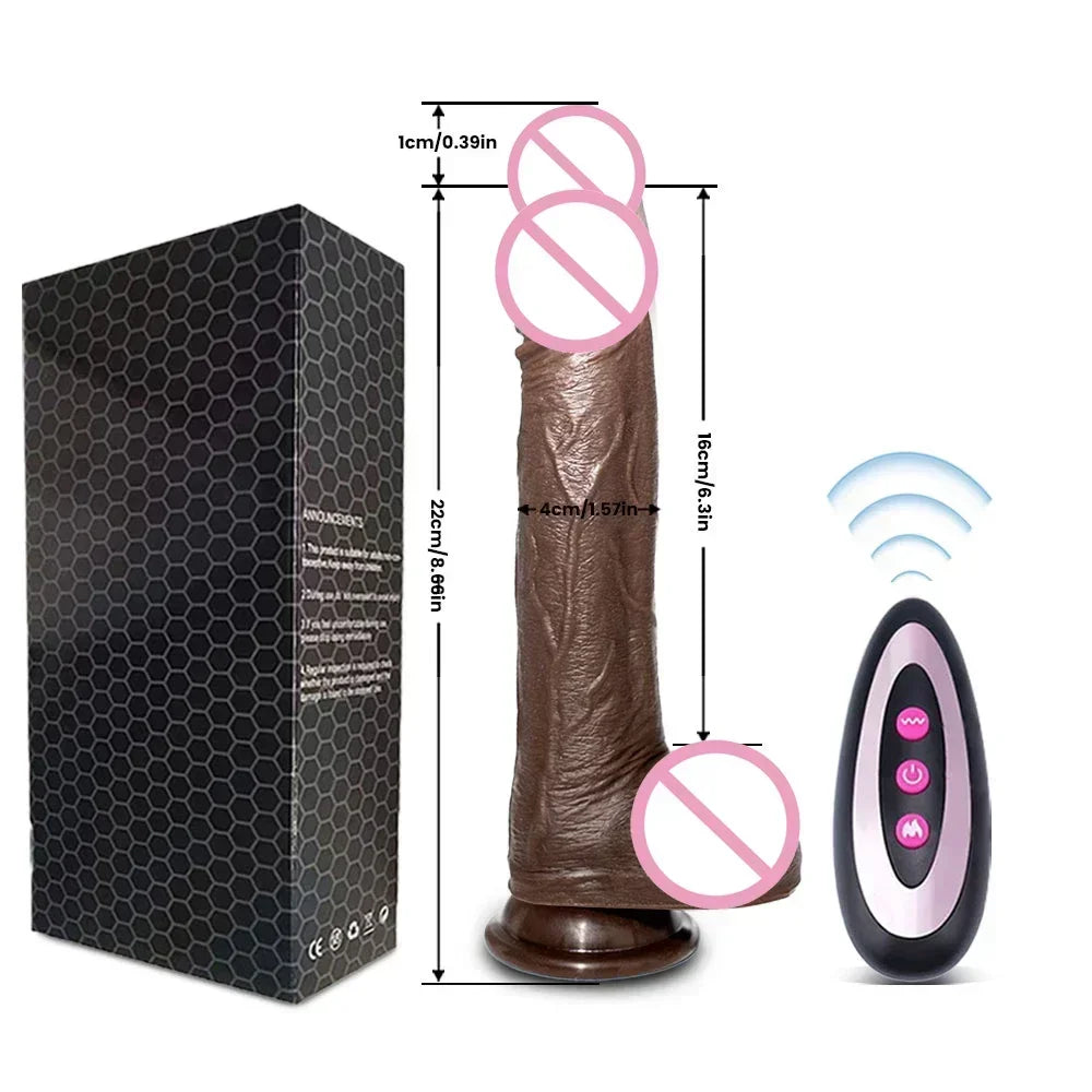 "SatisfyMax" – Vibrateur Télescopique Chauffant avec Contrôle à Distance pour Stimulation Réaliste