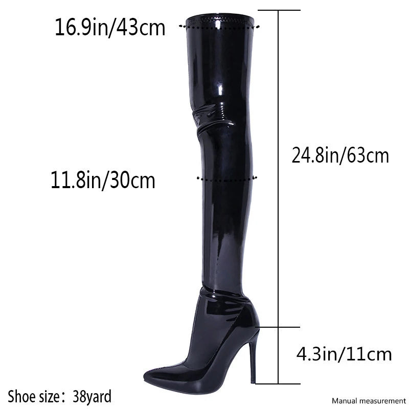 "Velvet Allure – Bottes Hautes à Talons 11 cm"