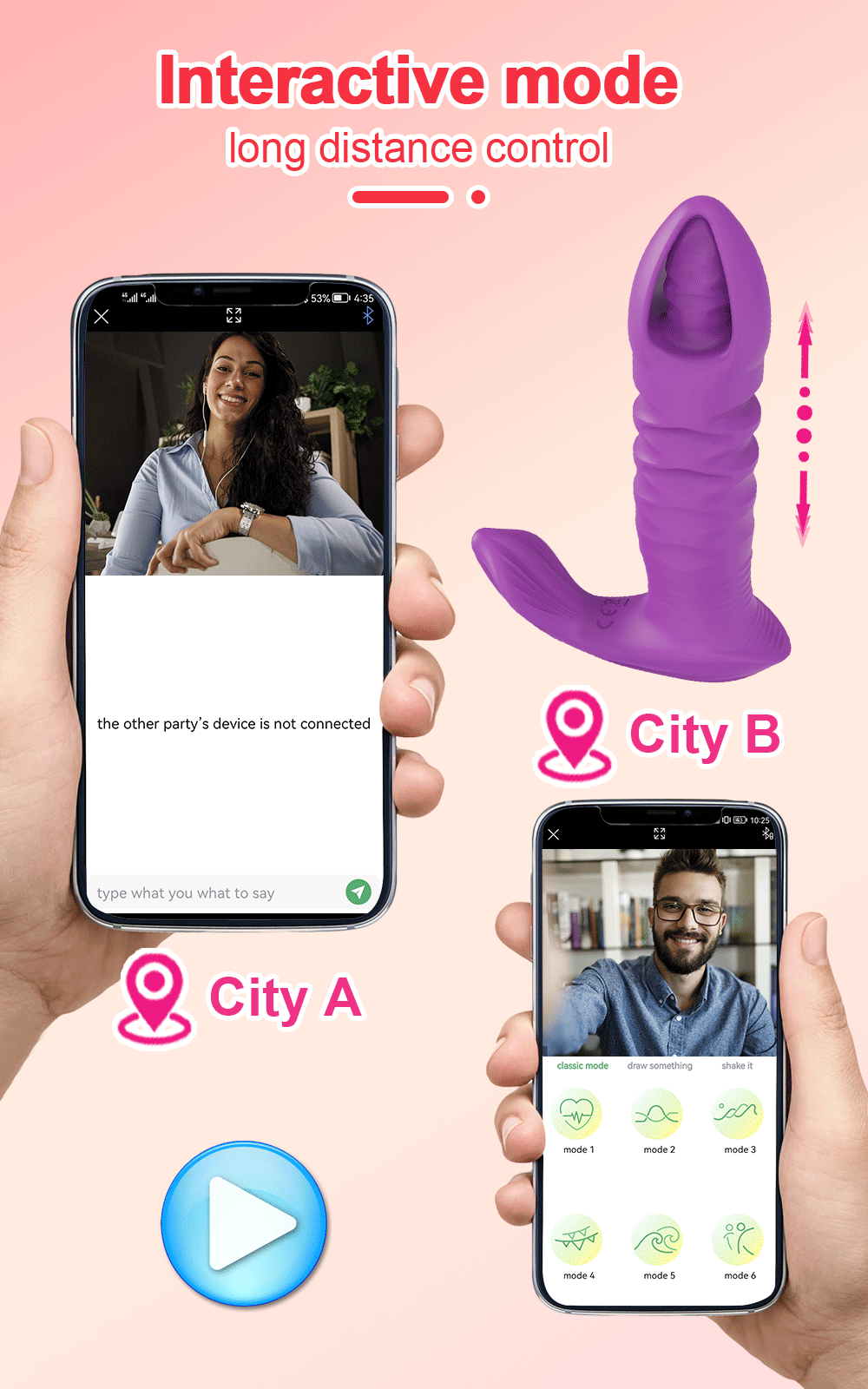 "AppPulse" – Vibrateur Bluetooth avec Thrusting et Stimulation G-Spot