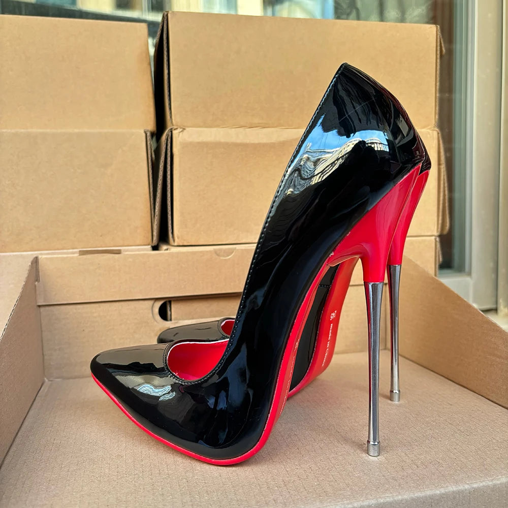 "16cm Plated Heel Fetish Pumps" – Escarpins Extrêmes pour Catwalk & Soirées Drag