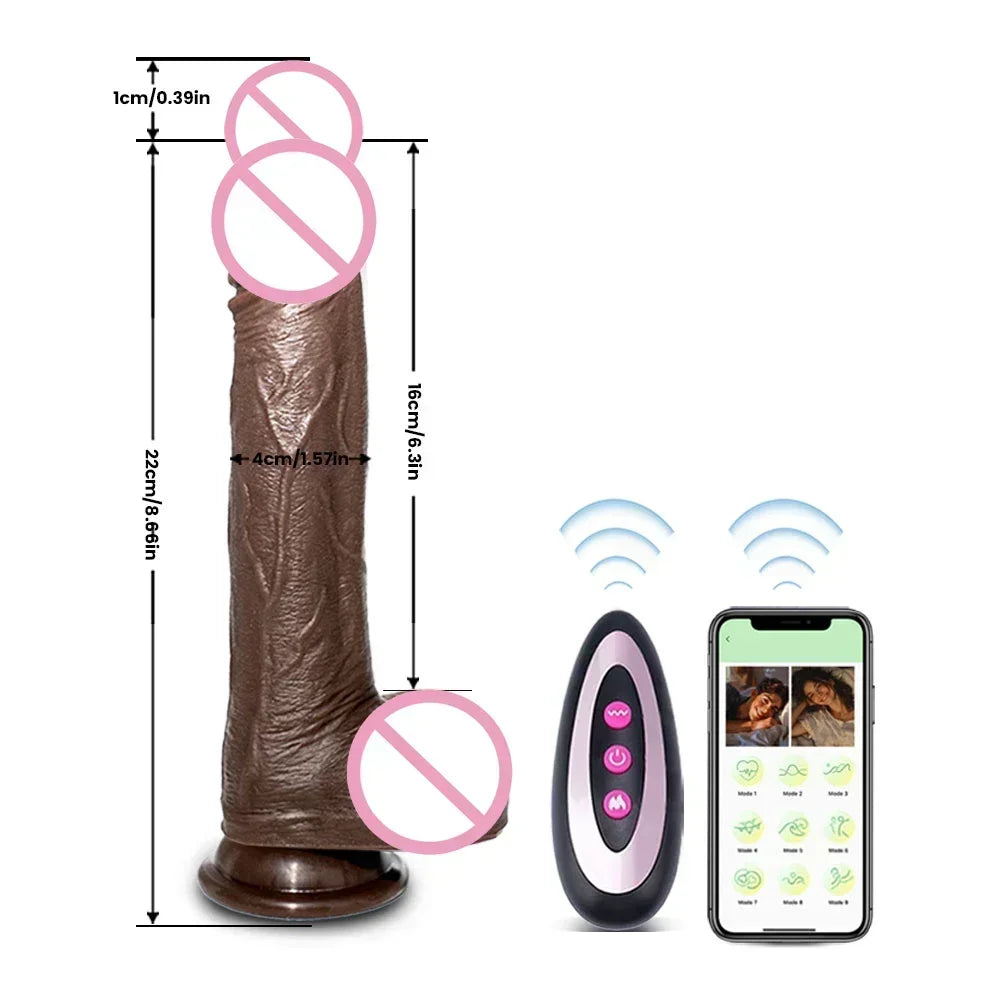 "SatisfyMax" – Vibrateur Télescopique Chauffant avec Contrôle à Distance pour Stimulation Réaliste