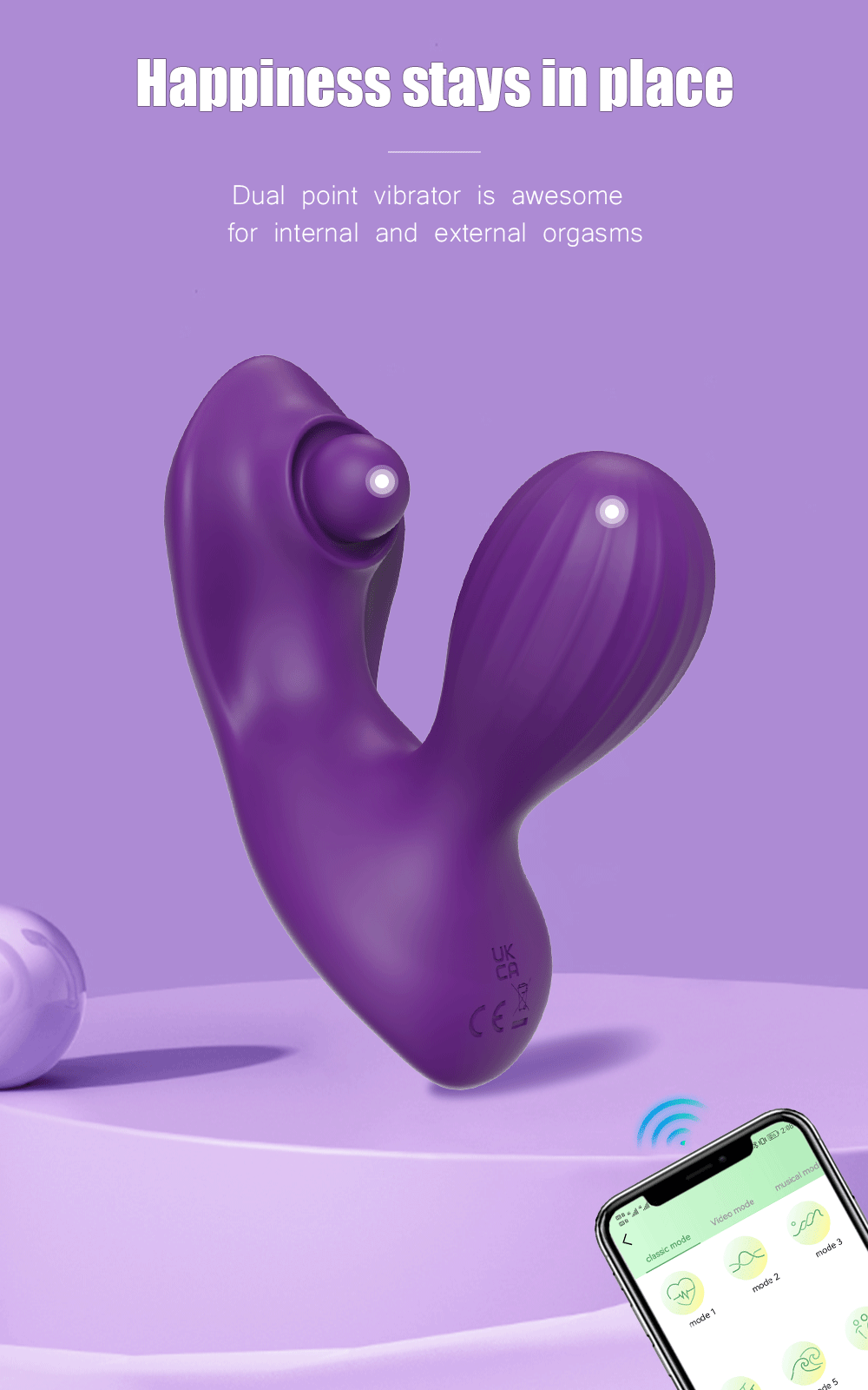 "WigglePulse" – Vibrateur Bluetooth avec Tête Mouvante et Stimulation du G-Spot