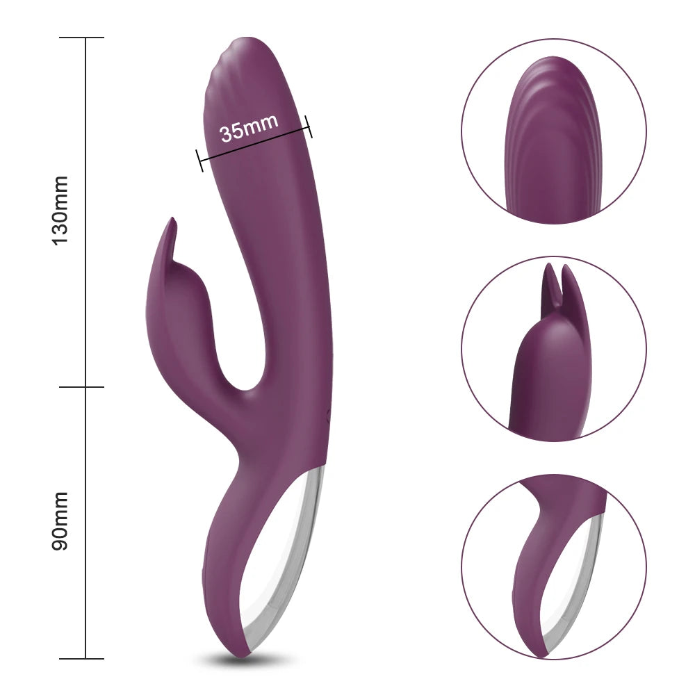 "Rabbit Bliss" – Vibrateur G-Spot et Clitoris à Double Moteur