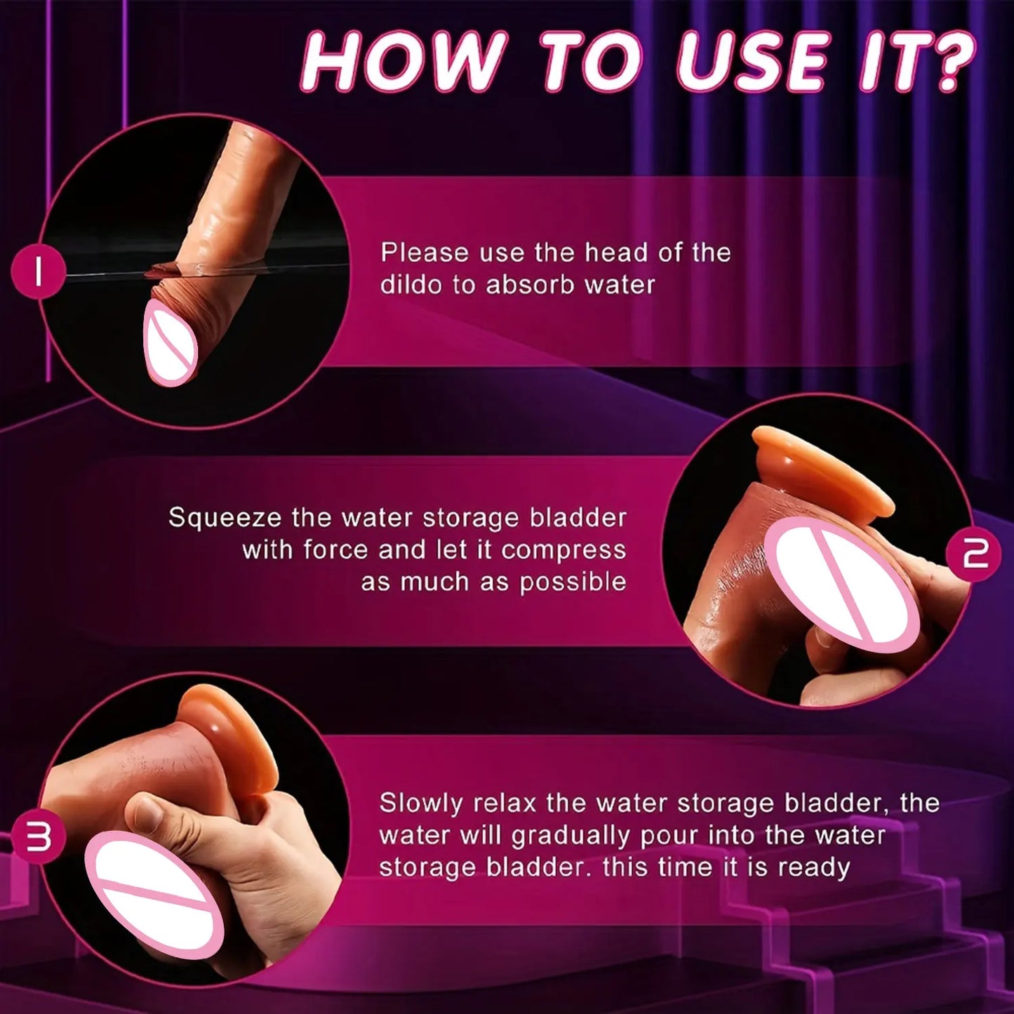 "Realistic Squirting Dildo" – Godemichet Éjaculant avec Ventouse et Texture Ultra-Réaliste