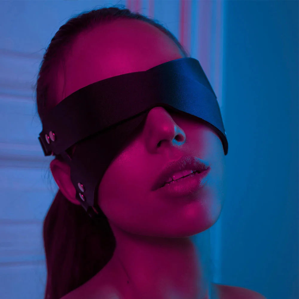Masque Érotique en Simili Cuir – Accessoire BDSM et Cosplay