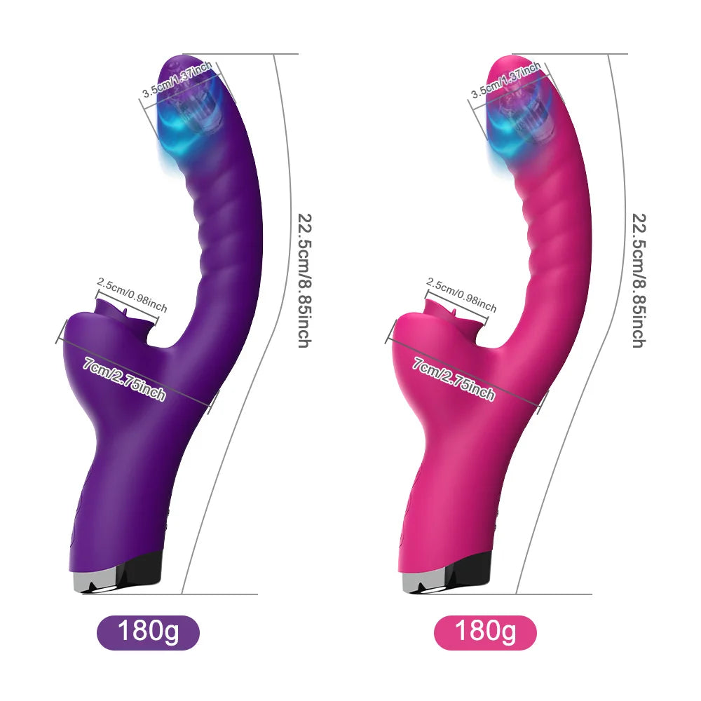 "LickWave" – Vibromasseur 2-en-1 avec Langue Léchante