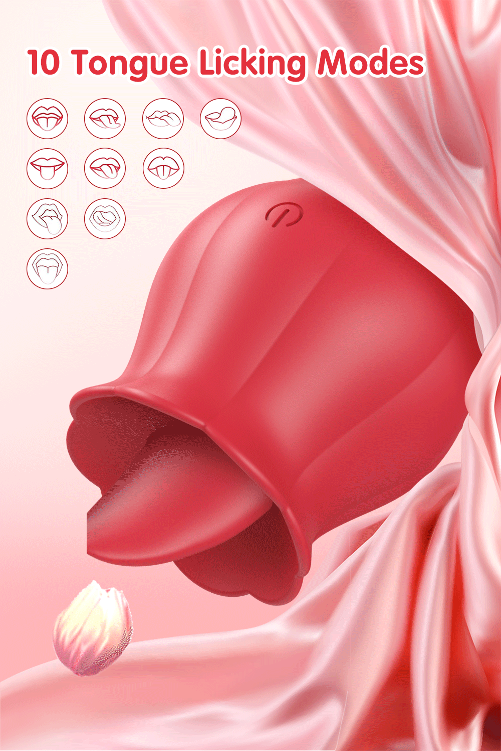 "RoseLick" – Vibrateur Licking Tongue pour Stimulation du Clitoris et des Mamelons