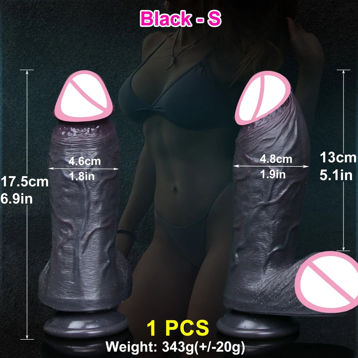 "DeepFeel DualSkin Dildo" – Gode Réaliste Épais à Ventouse