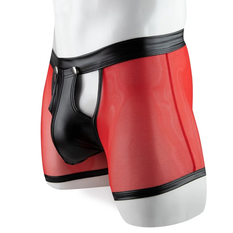 "Shadow Luxe" – Boxer Transparent avec Poche Amovible