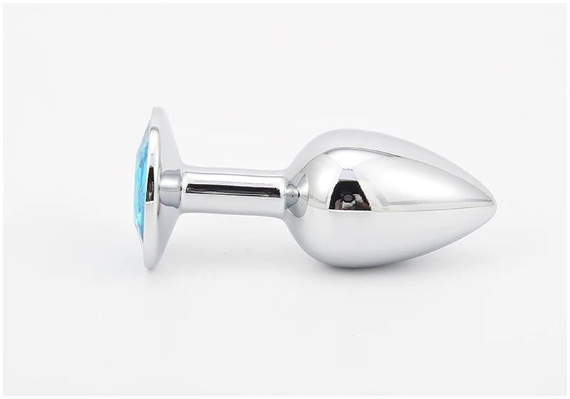 "CrystalSteel" – Plug Anal en Acier Inoxydable avec Base en Cristal