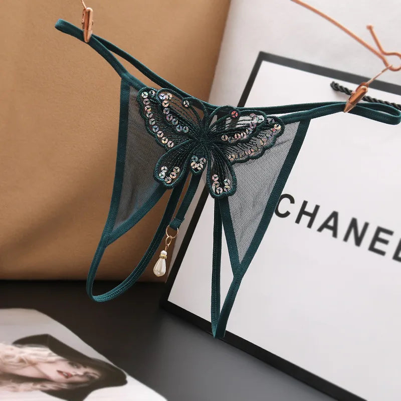 Butterfly Desire – String Brodé Érotique