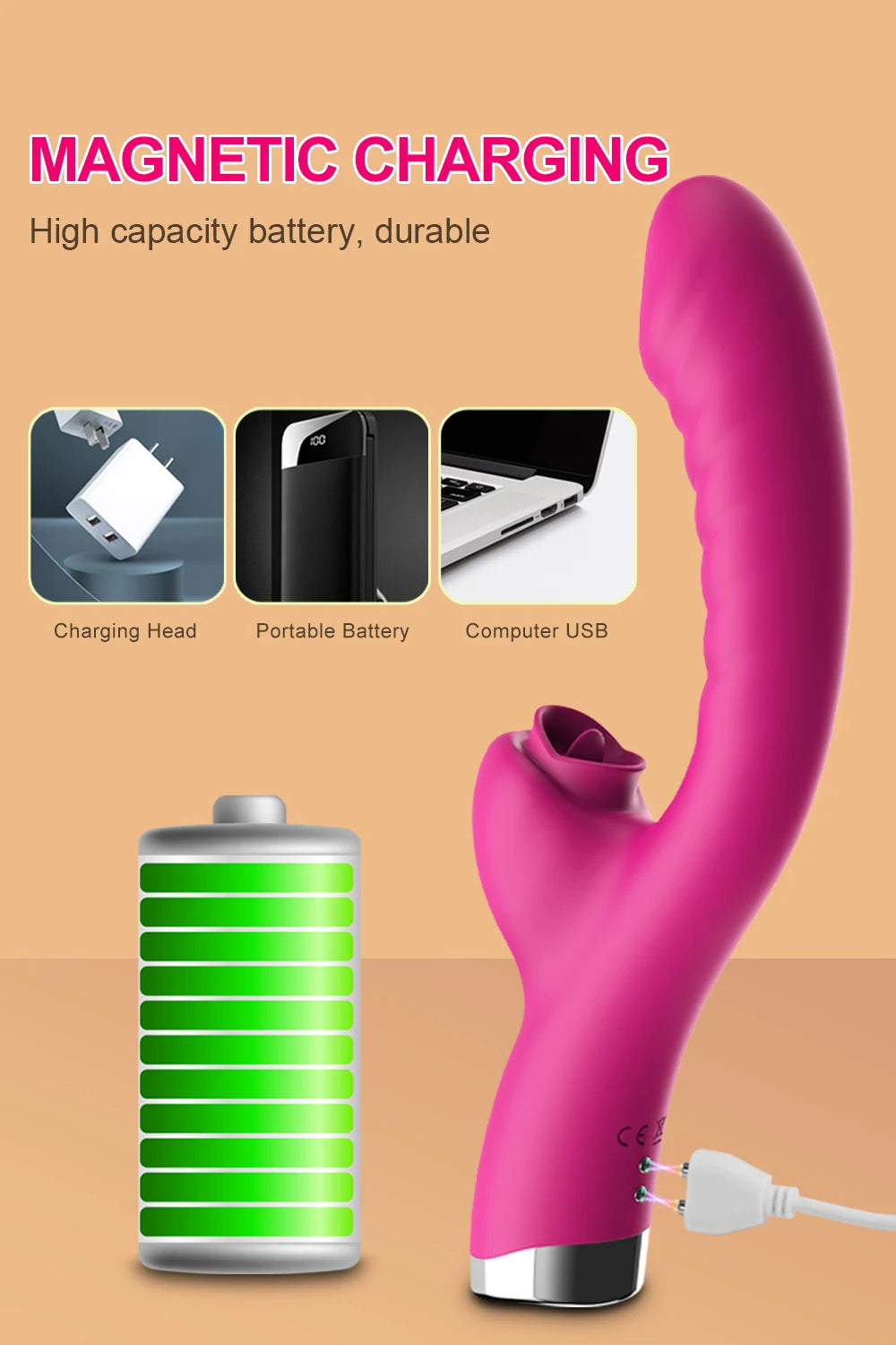"LickWave" – Vibromasseur 2-en-1 avec Langue Léchante