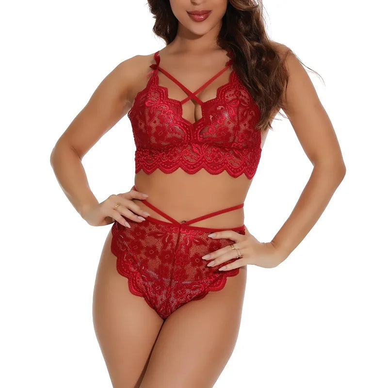 "Passion Élégante" – Ensemble Lingerie Sexy en Dentelle