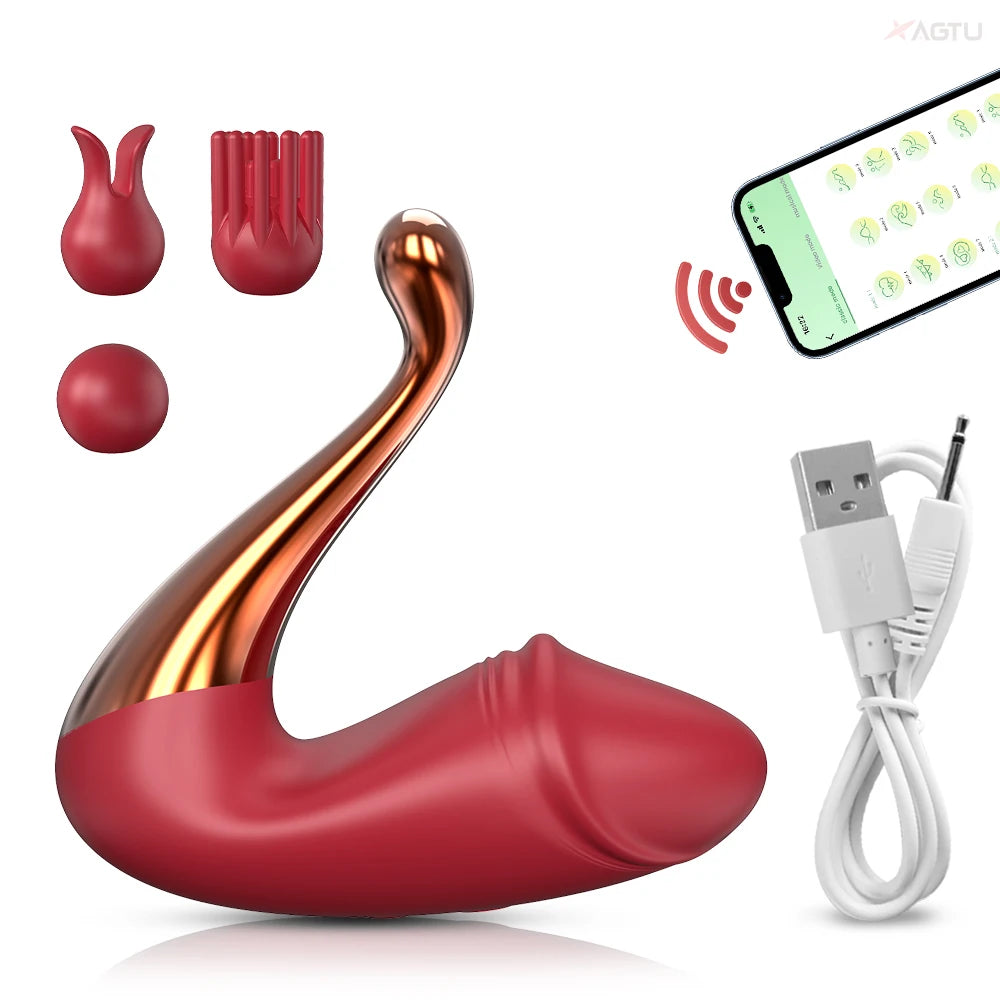 "VibeSync" – Vibrateur Dildo avec Contrôle Bluetooth et Stimulation G-Spot