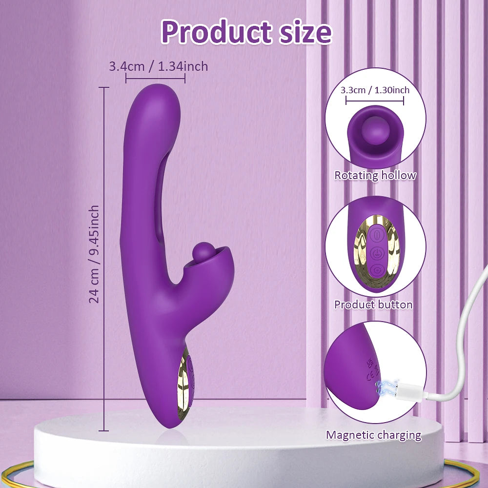 "Tap & Vibe" – Vibrateur G-Spot avec Fonction Tapping et Stimulation du Clitoris