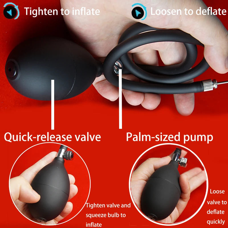 Baillon Gonflable avec Pompe Amovible – Expérience BDSM Intense