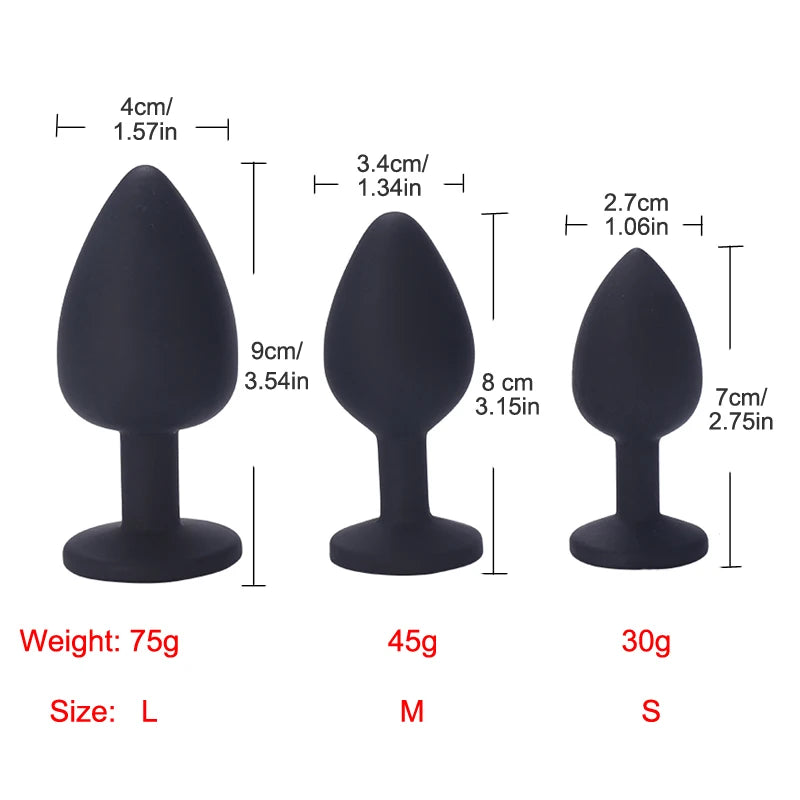 "SilkPlug" – Plug Anal en Silicone Unisexe avec 3 Tailles Ajustables