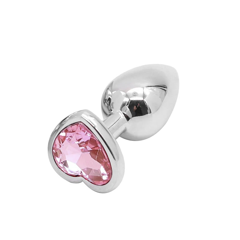 "Heart-Shaped Stainless Steel Butt Plug" – Bijou Anal Élégant en Métal Lisse