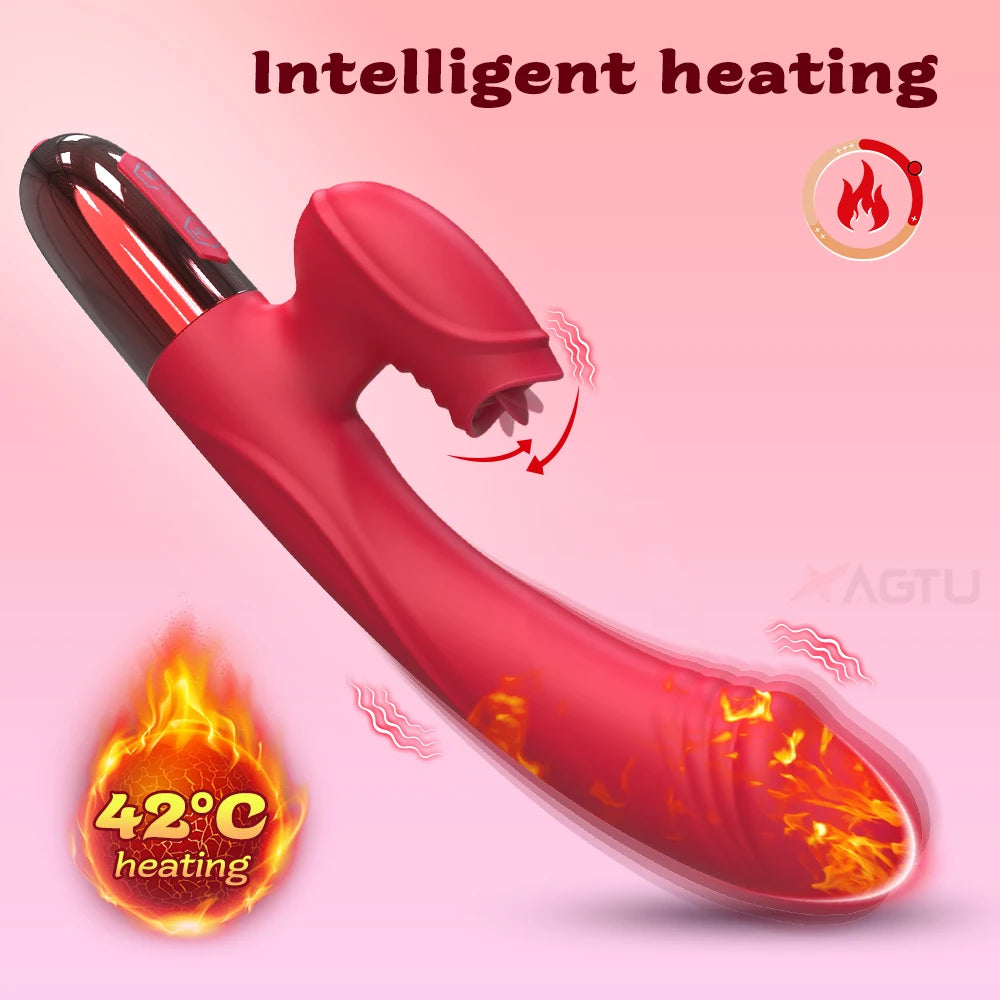 "HeatWave Bunny" – Vibromasseur Rabbit Chauffant & Lèche-Clitoris