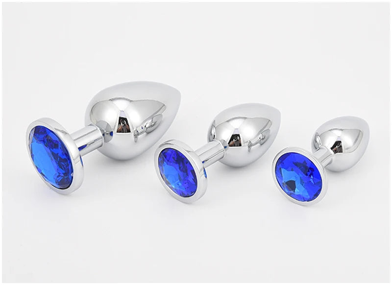 "CrystalSteel" – Plug Anal en Acier Inoxydable avec Base en Cristal