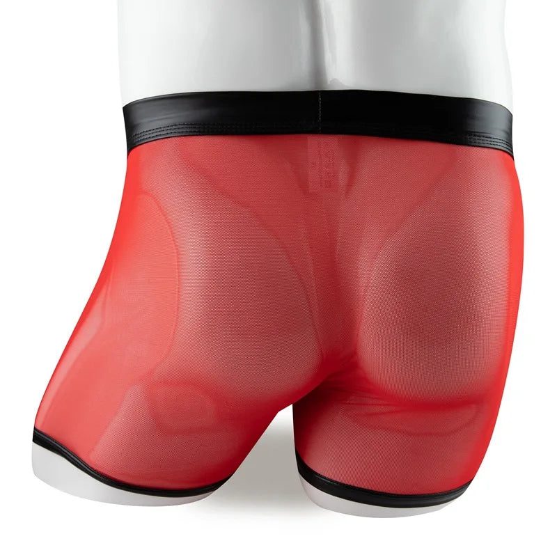 "Shadow Luxe" – Boxer Transparent avec Poche Amovible
