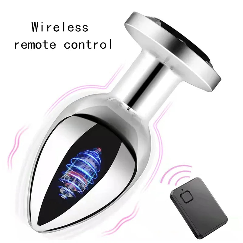 "Remote-Controlled Vibrating Metal Anal Plug" – Plaisir à Distance et Vibrations Multiples