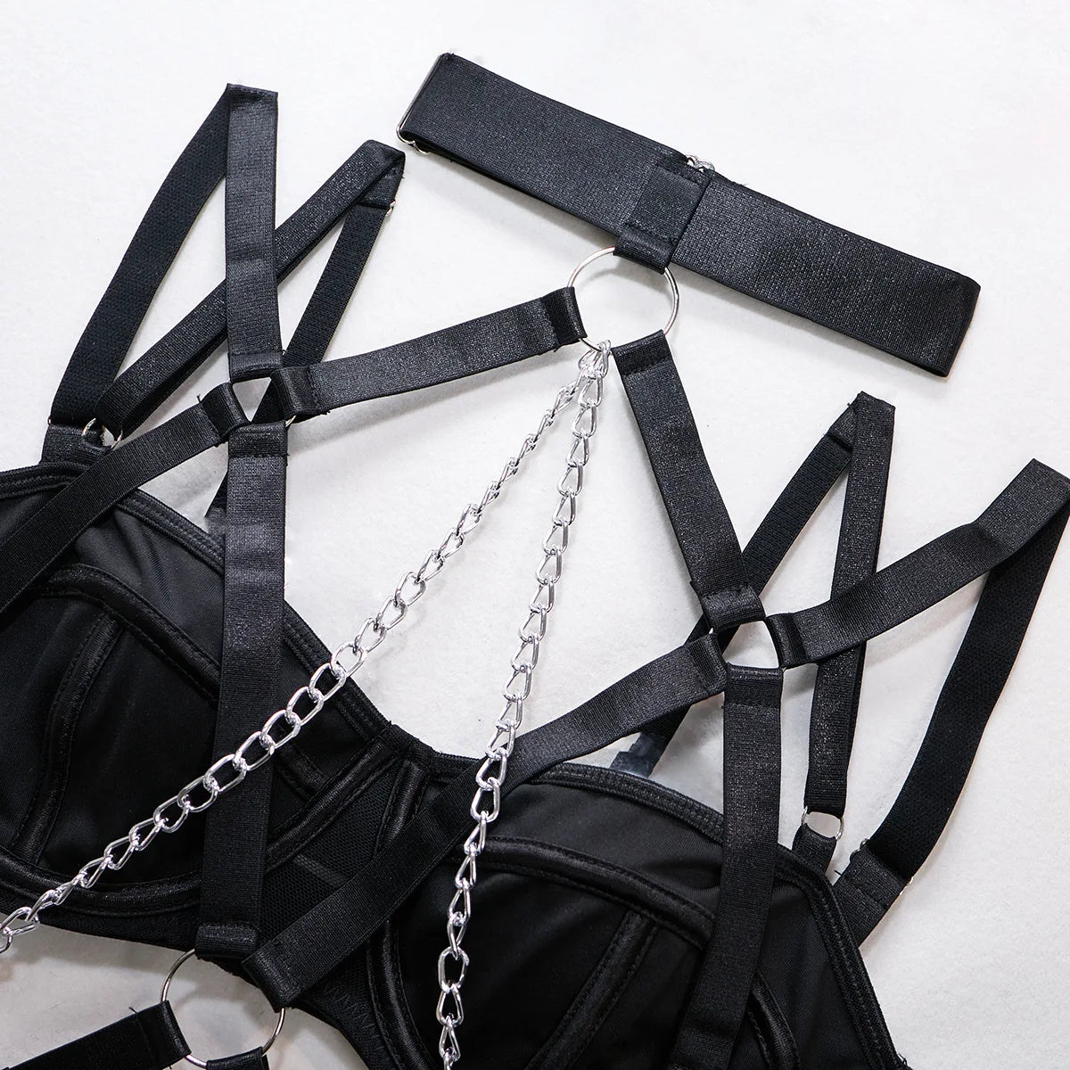 "Obsession Chain" – Ensemble Bondage Érotique 4 Pièces